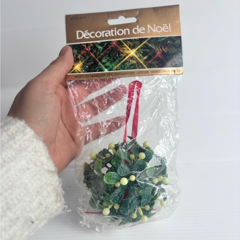 Vintage Canadian Tire Mistletoe Christmas Hanging Decoration